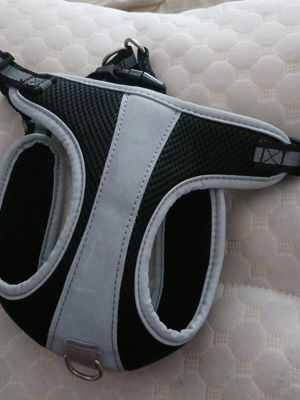 NWOT Reflective Black and Gray Padded Dog Harness